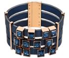 Swarovski Swarovski Element Blue Bracelet Teal Rose Gold-plated