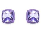 Swarovski Swarovski Jewel-y Mchue-y Small Pierced Earrings, Purple Matt Varnish Violet Rhodium-plated