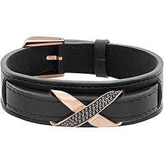 Swarovski Cross Signature Leather Wide Bracelet