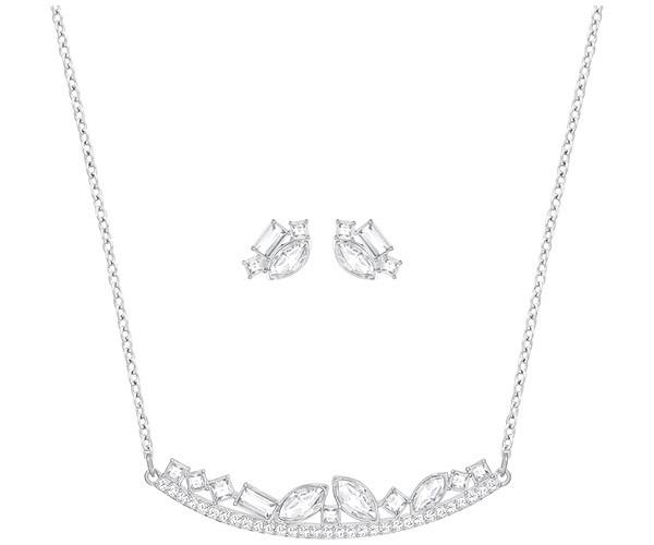 Swarovski Swarovski Henrietta Set, Small, White, Rhodium Plating White Rhodium-plated