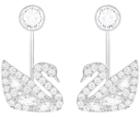 Swarovski Swarovski Swan Lake Pierced Earring Jackets, White, Rhodium Plating White Rhodium-plated