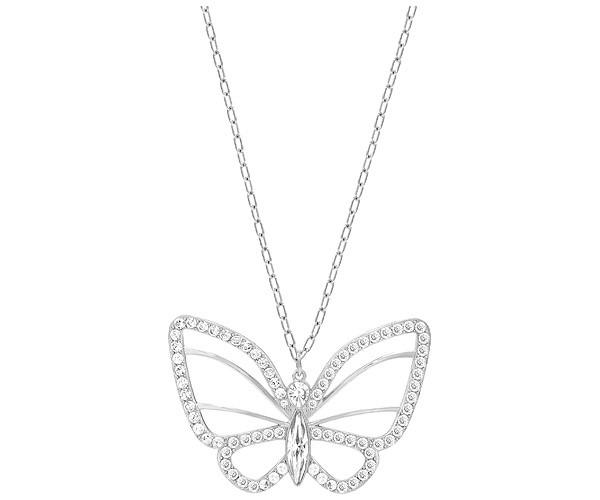 Swarovski Swarovski Cinderella Butterfly Pendant White Rhodium-plated