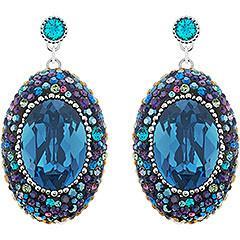 Swarovski Blue Pierced Earrings