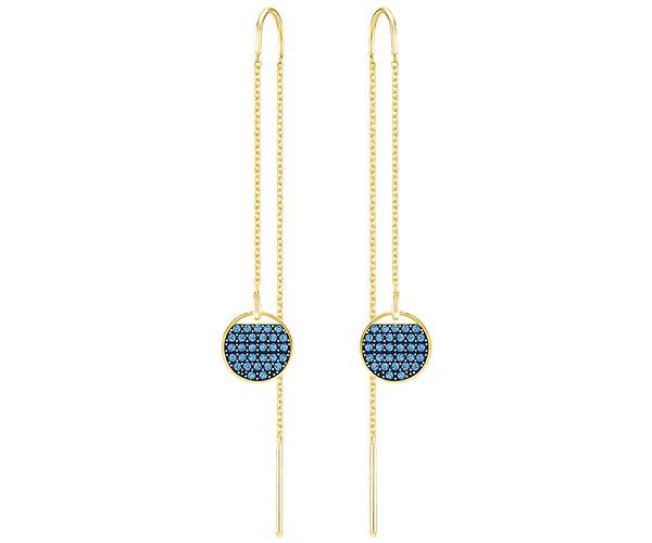 Swarovski Swarovski Ginger Pierced Earrings, Blue Teal Gold-plated