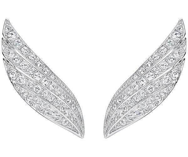 Swarovski Swarovski Fortunately Earlobe Pierced Earrings White Rhodium-plated