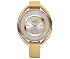 Swarovski Swarovski Crystalline Oval Watch, Fabric Strap, Yellow, Gold Tone White Gold-plated