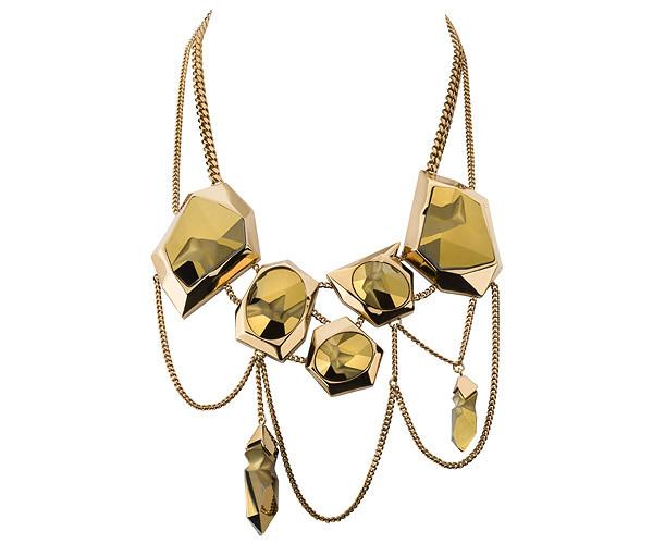 Swarovski Swarovski Atelier Swarovski For Jean Paul Gaultier, Reverse Necklace Brown Gold-plated