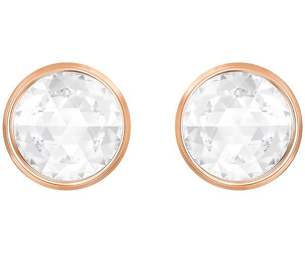 Swarovski Swarovski Hote Front Back Pierced Earrings, Black, Rose Gold Plating Teal Rose Gold-plated