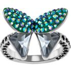 Swarovski Magnetized Motif Ring, Multi-colored, Black Ruthenium Plating