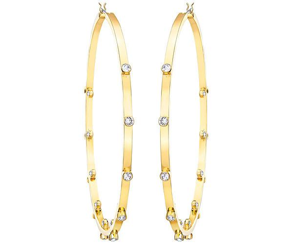 Swarovski Swarovski Genna Hoop Pierced Earrings, White White Gold-plated
