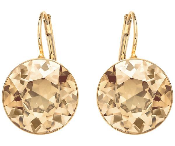 Swarovski Swarovski Bella Pierced Earrings, Golden, Gold Plating Brown Gold-plated