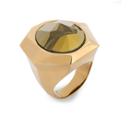 Swarovski Swarovski Jean Paul Gaultier For Atelier Swarovski, Reverse Large Ring Brown Gold-plated