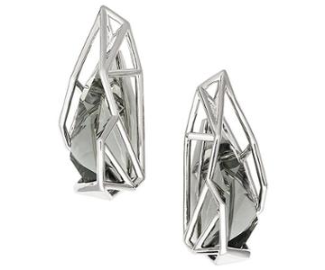 Swarovski Swarovski Atelier Swarovski By Fredrikson Stallard, Armory Pierced Earrings Gray Rhodium-plated