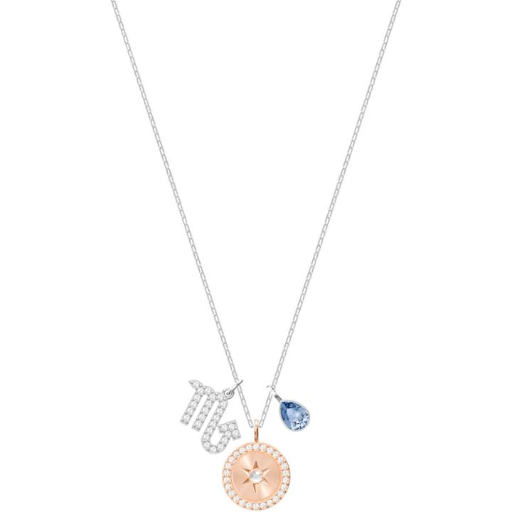 Swarovski Zodiac Pendant, Scorpio, Teal, Rhodium Plating