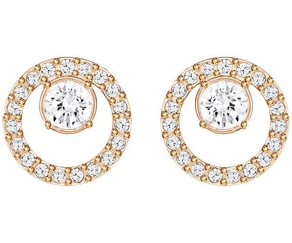 Swarovski Swarovski Creativity Circle Small Pierced Earrings White Rose Gold-plated