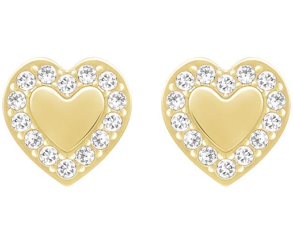Swarovski Swarovski Heart Micro Pierced Earrings  Gold-plated