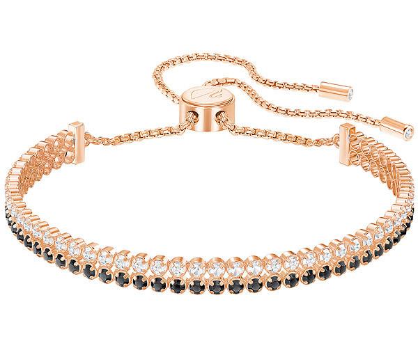 Swarovski Swarovski Subtle Bracelet, Black, Rose Gold Plating Black Rose Gold-plated