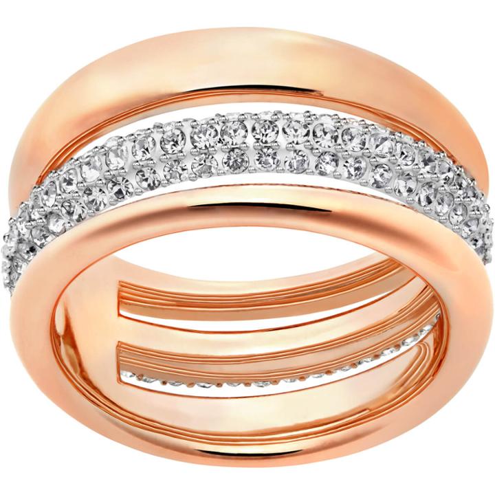 Swarovski Exact Ring, White, Rose Gold Plating