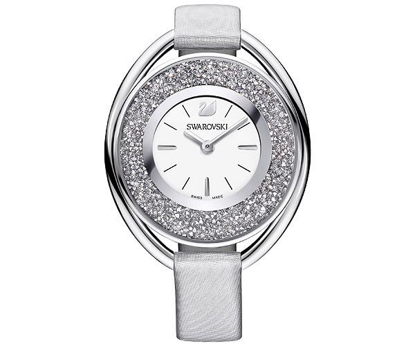 Swarovski Swarovski Crystalline Oval Watch, Gray Gray Stainless Steel