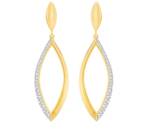 Swarovski Swarovski Grape Short Pierced Earrings, White, Gold Plating White Gold-plated