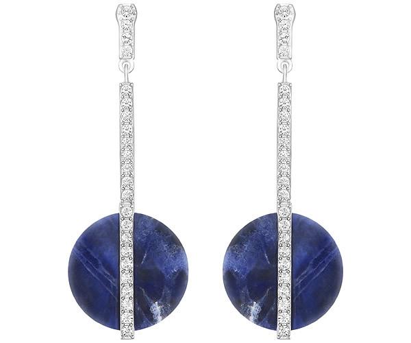 Swarovski Swarovski Disk Pierced Earrings White Rhodium-plated
