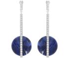 Swarovski Swarovski Disk Pierced Earrings White Rhodium-plated
