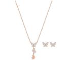 Swarovski Swarovski Lilia Set, White, Rose Gold Plating White Rose Gold-plated