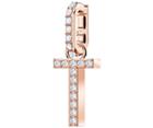 Swarovski Swarovski Swarovski Remix Collection Charm T, White, Rose Gold Plating White Rose Gold-plated