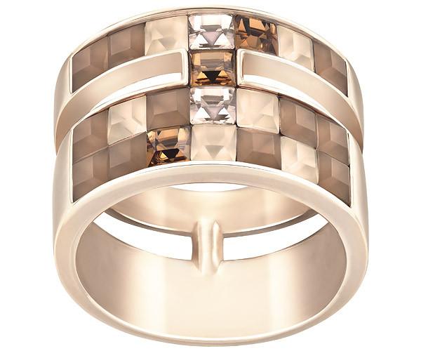 Swarovski Swarovski Atelier Swarovski By Viktor And Rolf, Frozen Crystals Wide Ring Light Multi Rose Gold-plated