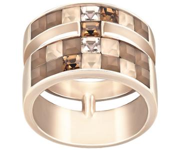 Swarovski Swarovski Atelier Swarovski By Viktor And Rolf, Frozen Crystals Wide Ring Light Multi Rose Gold-plated