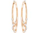 Swarovski Swarovski Gaze Hoop Pierced Earrings, White, Rose Gold Plating White Rose Gold-plated