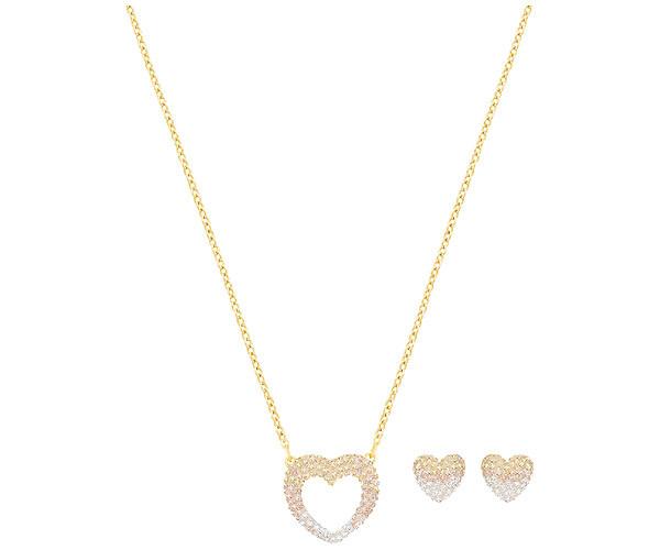 Swarovski Swarovski Enjoy Pointillage Set, Gold Tone Light Multi Gold-plated