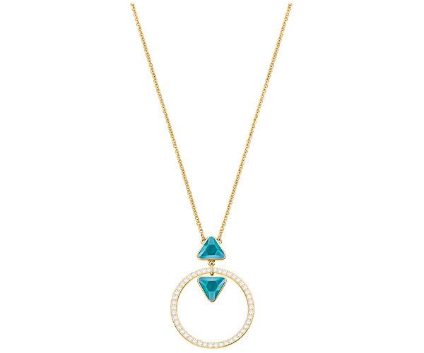 Swarovski Swarovski Labyrinth Round Necklace, Multi-colored, Gold Plating Dark Multi Gold-plated