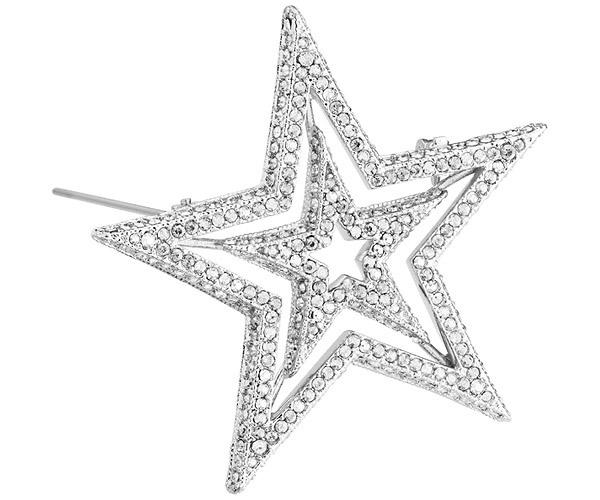 Swarovski Swarovski A Star Is Born Brooch, Palladium Plating Gray Rhodium-plated