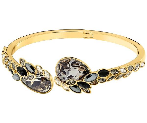 Swarovski Swarovski March Owl Bangle, Multi-colored, Gold Plating Dark Multi Gold-plated