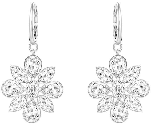 Swarovski Swarovski Nicole Pierced Earrings White Rhodium-plated