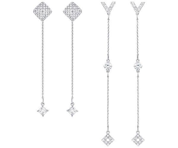 Swarovski Swarovski Grapefruit Pierced Earrings, White, Rhodium Plating White Rhodium-plated