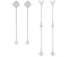 Swarovski Swarovski Grapefruit Pierced Earrings, White, Rhodium Plating White Rhodium-plated