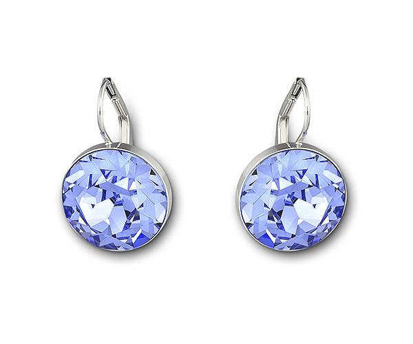 Swarovski Swarovski Bella Pierced Earrings Blue Rhodium-plated