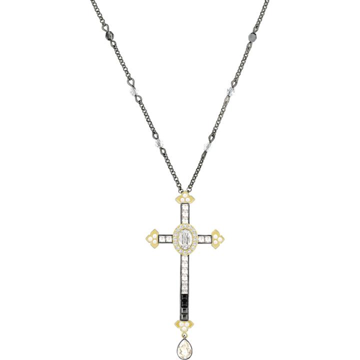 Swarovski Millennium Cross Pendant, Multi-colored, Mixed Plating