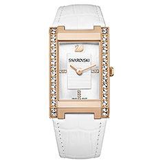 Swarovski Citra Square White Rose Gold Tone Watch