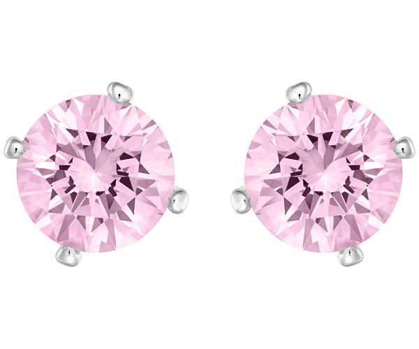 Swarovski Swarovski Attract Pearl Pierced Earrings Pink Rhodium-plated