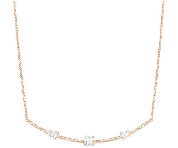 Swarovski Swarovski Gray Necklace, White, Rose Gold Plating White Rose Gold-plated