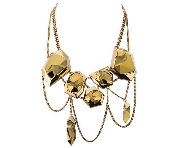 Swarovski Swarovski Atelier Swarovski By Jean Paul Gaultier, Reverse Necklace Brown Gold-plated