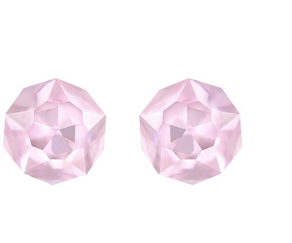 Swarovski Swarovski Points Of Light Pierced Earrings Pink Rhodium-plated