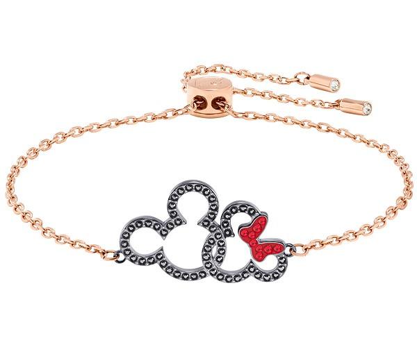 Swarovski Swarovski Mickey & Minnie Bracelet, Multi-colored, Mixed Plating Dark Multi