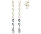 Swarovski Swarovski Gipsy Pierced Earring Set, Teal Light Multi Gold-plated
