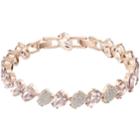 Swarovski Mix Bracelet, Pink, Rose Gold Plating