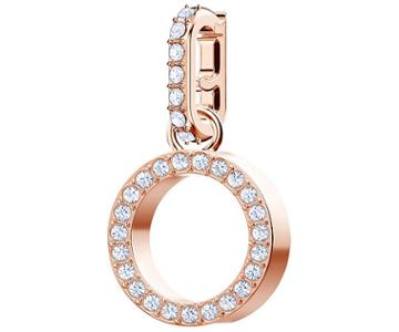 Swarovski Swarovski Swarovski Remix Collection Charm O, White, Rose Gold Plating White Rose Gold-plated