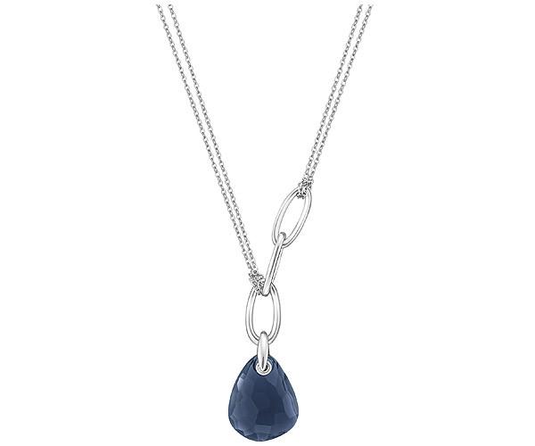 Swarovski Swarovski Parallele Mini Necklace Teal Rhodium-plated